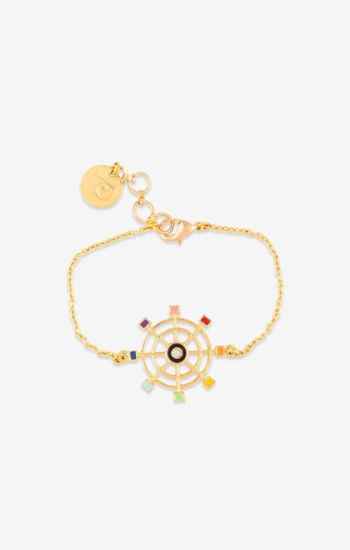 Pinwheel Gold Charm Necklace