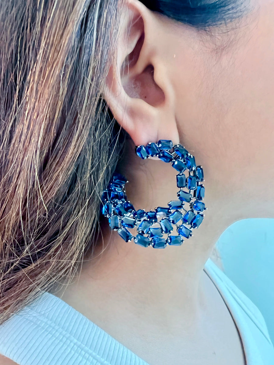 Sapphire Wave Earring