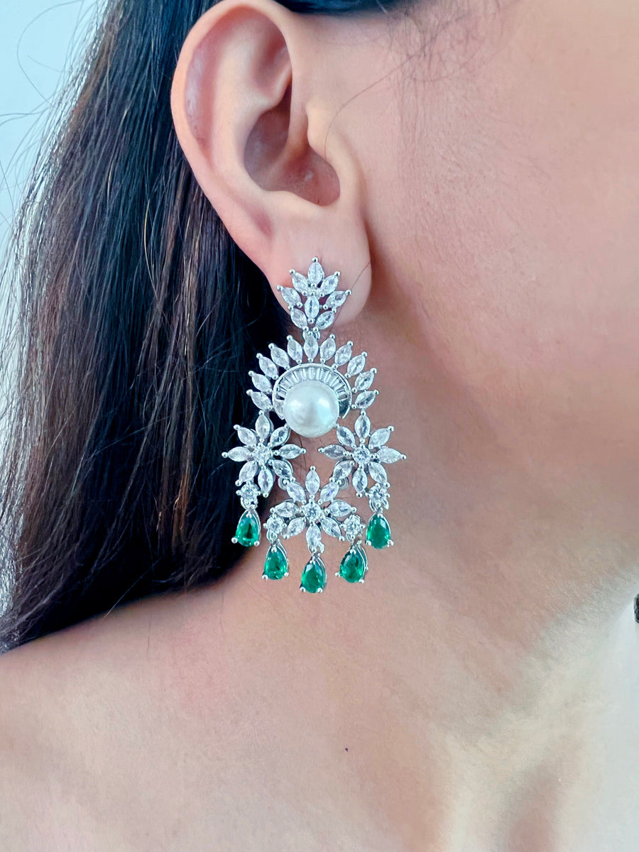 Vanessa Emerald Set (Earrings & Necklace)