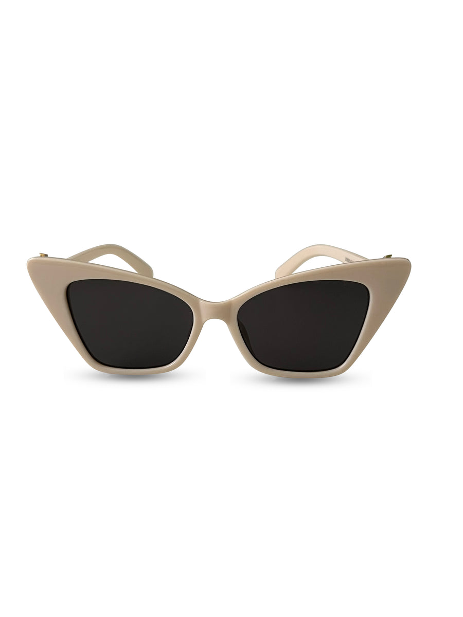 Personalized White Cat Eye Sunglasses