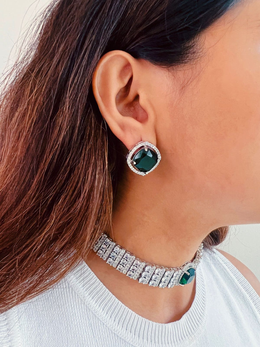 Aliza Emerald Set (Earrings & Necklace)
