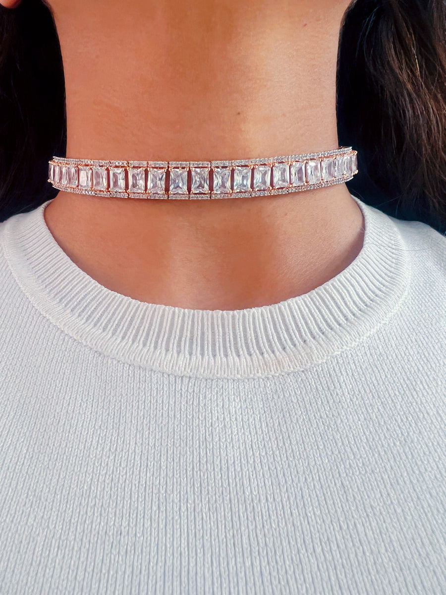 Evita Diamonte Set (Earrings & Necklace)