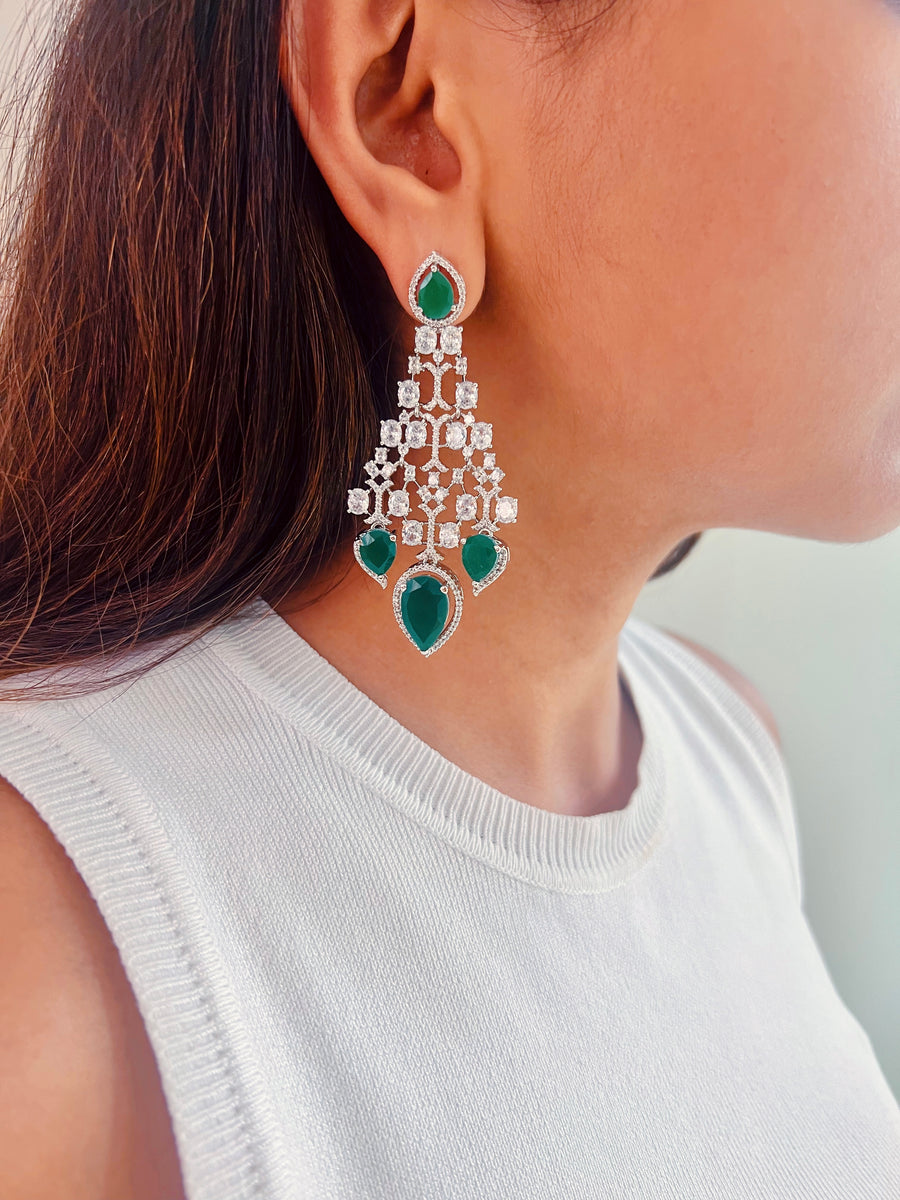 Gloria Emerald Set (Earrings & Necklace)