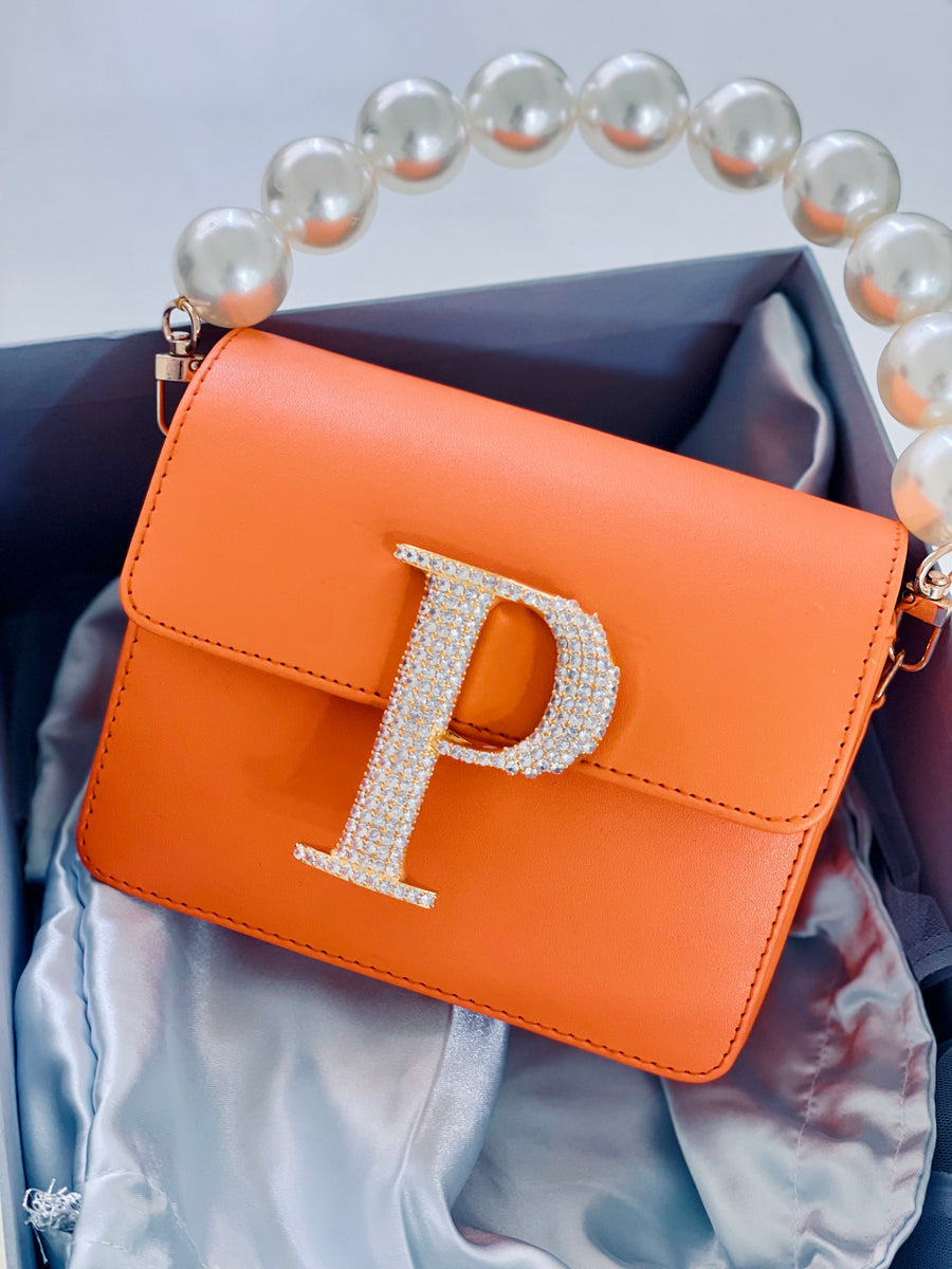 Personalized Orange Crossbody Bag