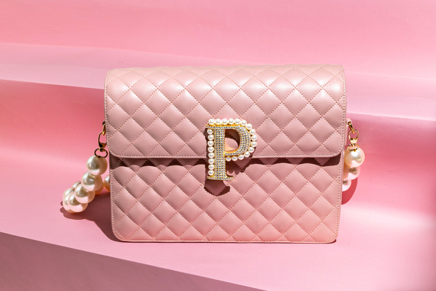 Personalized Dusky Pink Quilted Bag