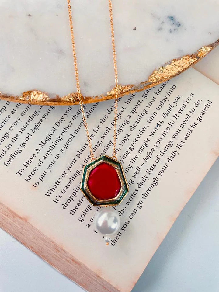 Auric Red Pendant Necklace