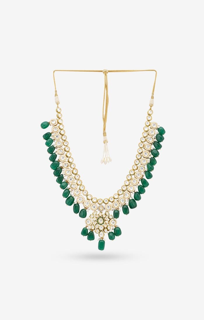Big Green Emerald Necklace 