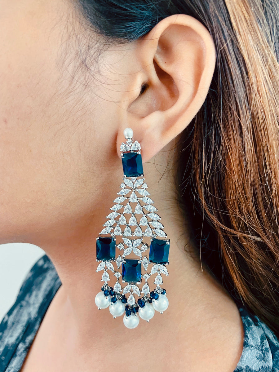 Diamant Blue Sapphire Set (Earrings & Necklace)