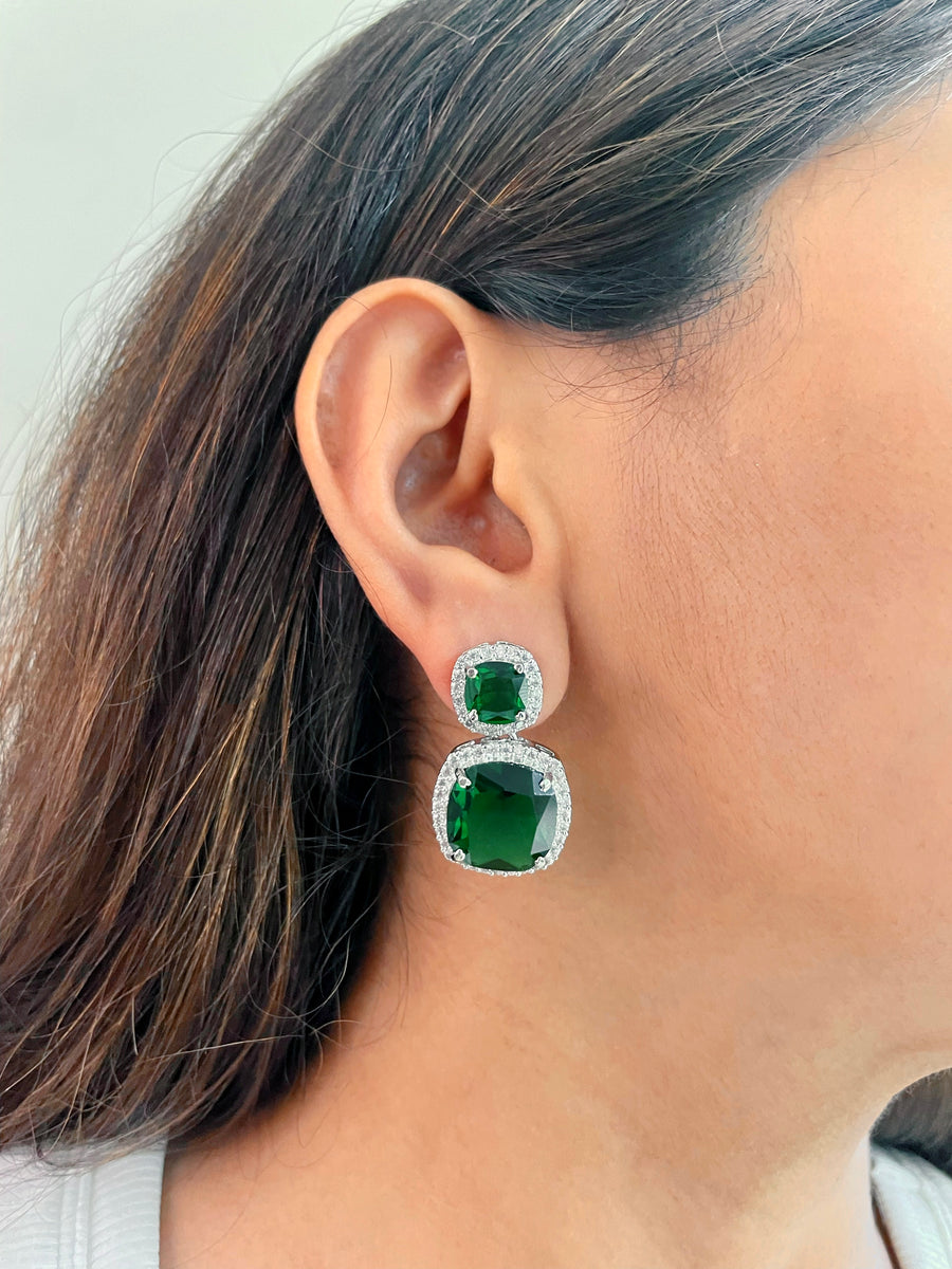 Sage Emerald Set (Earrings & Necklace)
