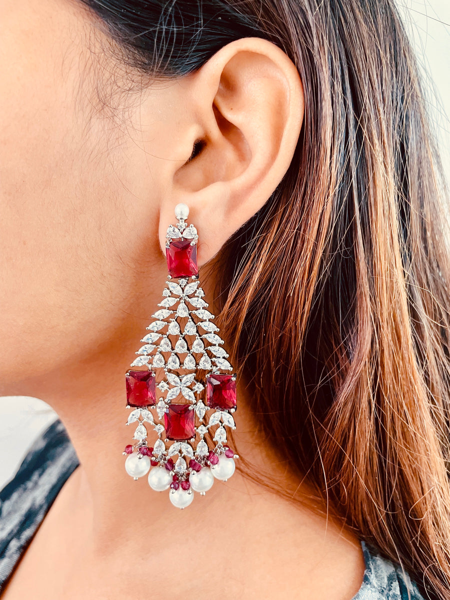Diamant Ruby Set (Earrings & Necklace)