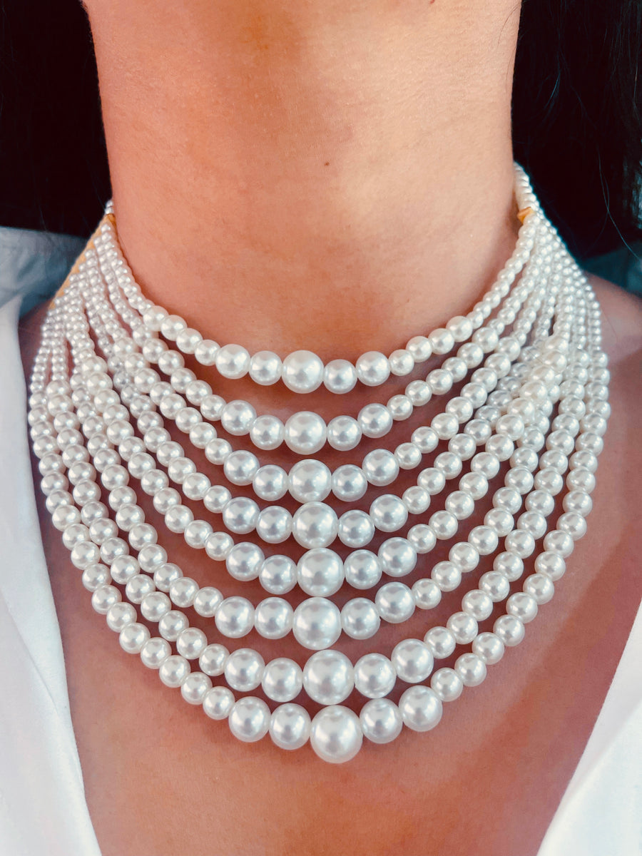 Paradise White Pearl Necklace