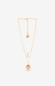 Pink Dome Necklace -
