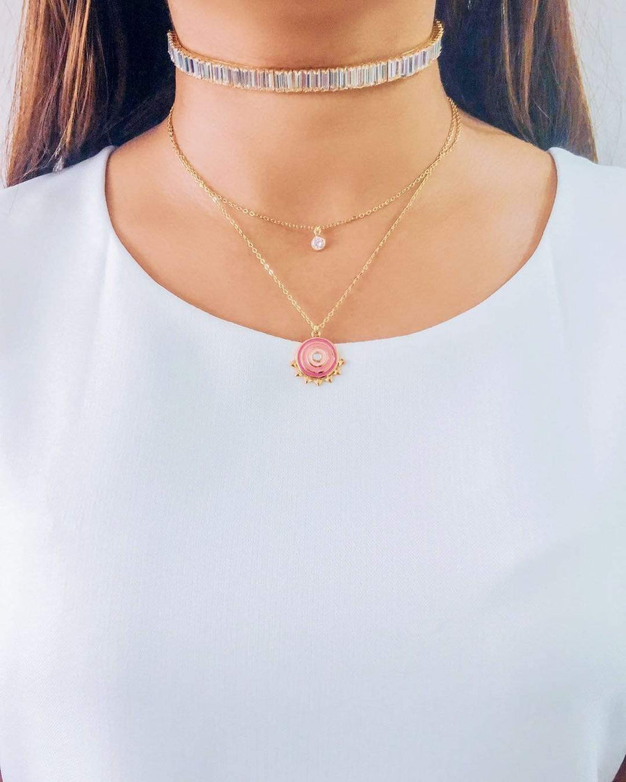 Pink Soleil Necklace - Charm